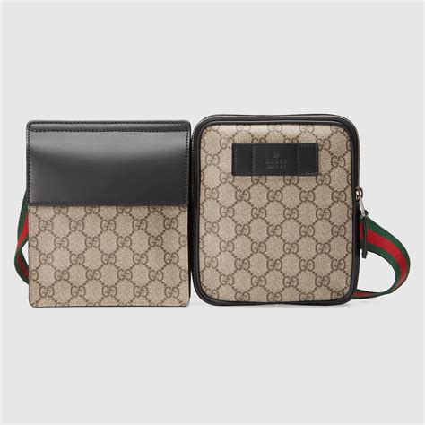 gucci gg supreme appliquéd belt bag|Gucci supreme reversible belt.